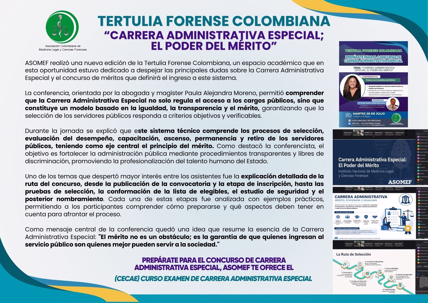 Reseña Tertulia Forense Colombiana 14 Abr